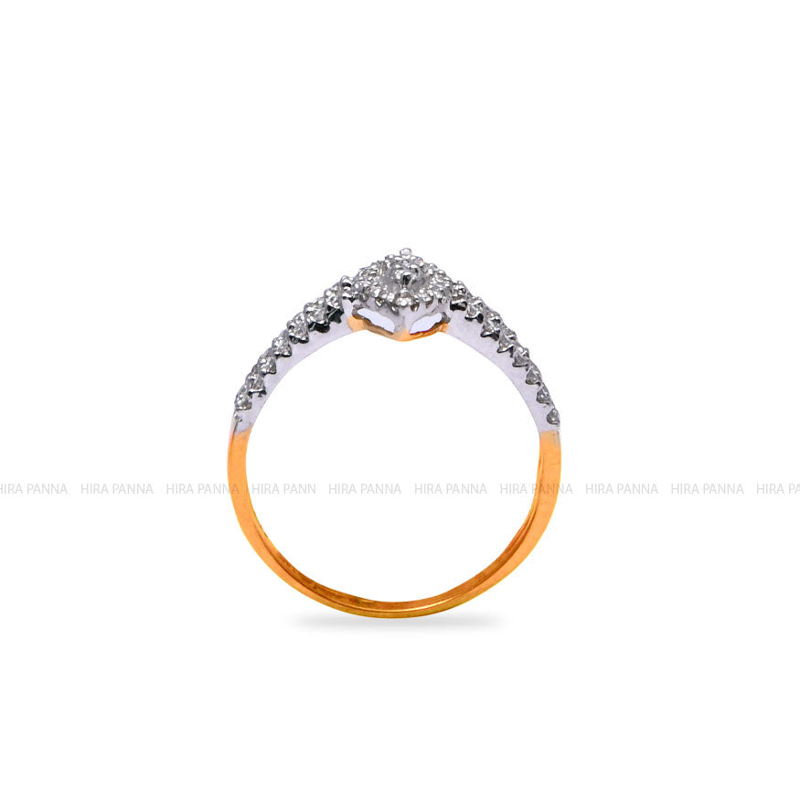 Diamond Gold Finish Ring