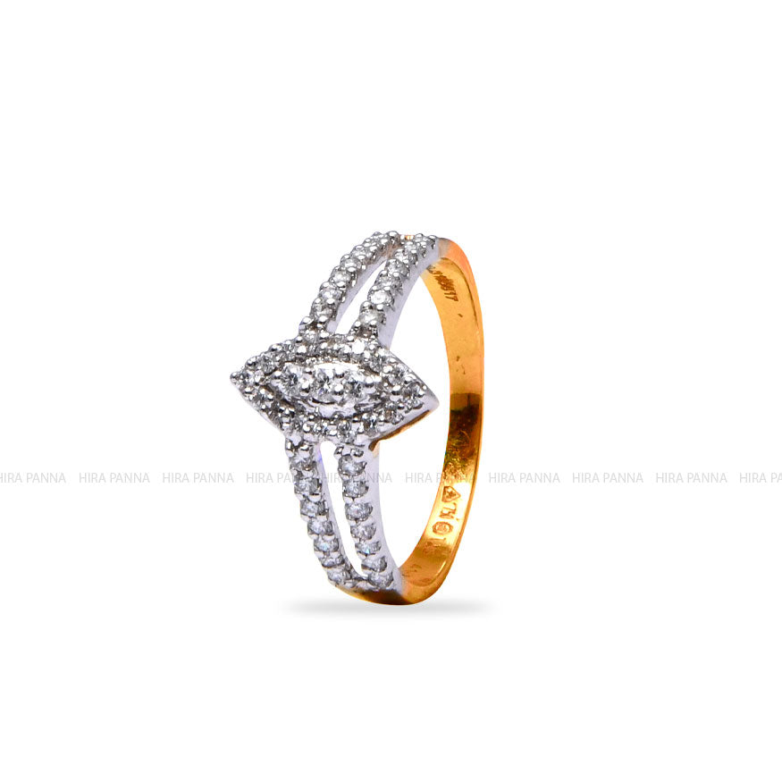 Diamond Gold Finish Ring