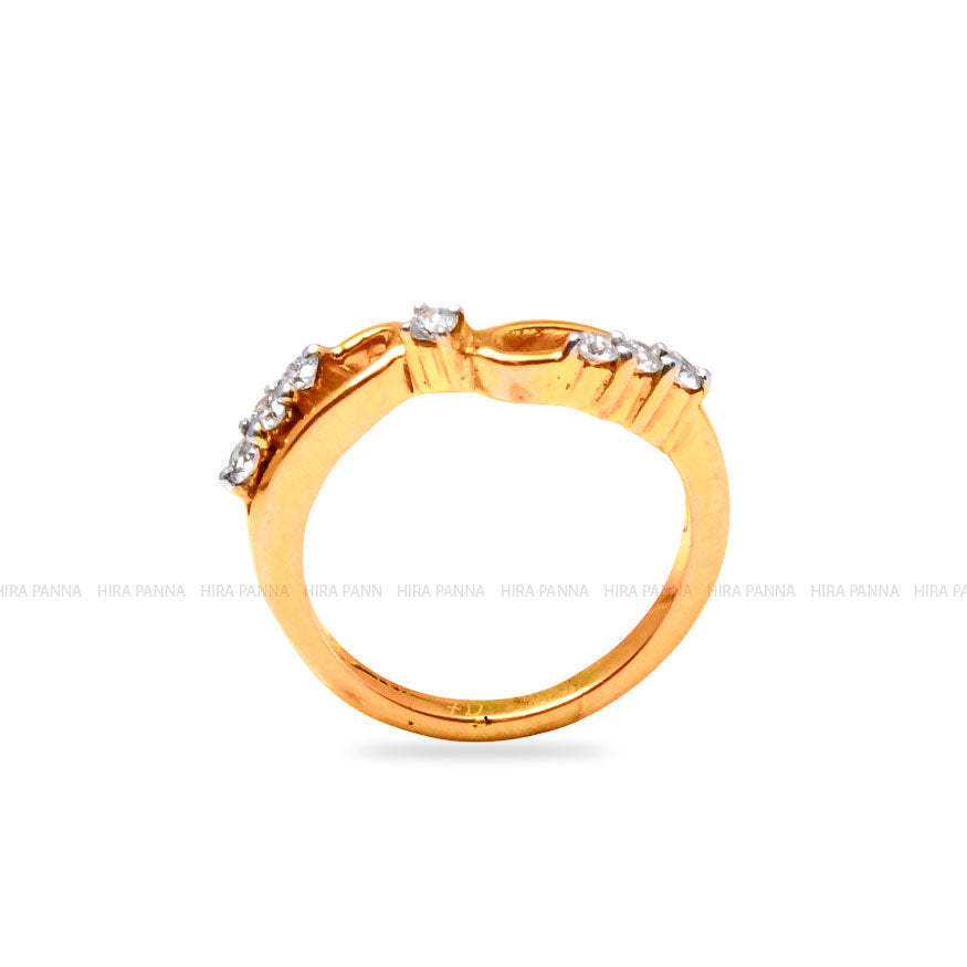 Diamond Gold Finish Ring