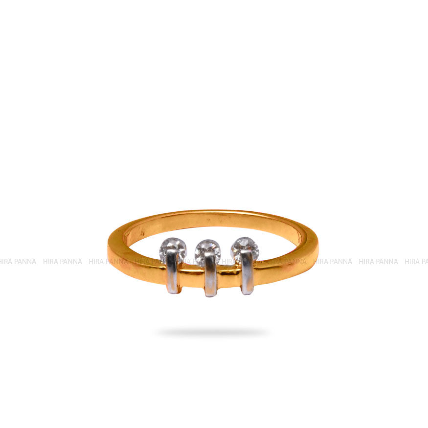 Diamond Gold Finish Ring