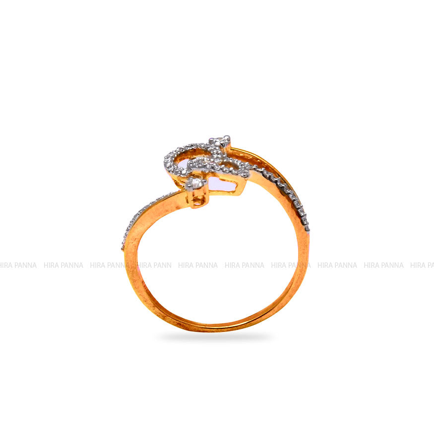 Diamond Gold Finish Ring