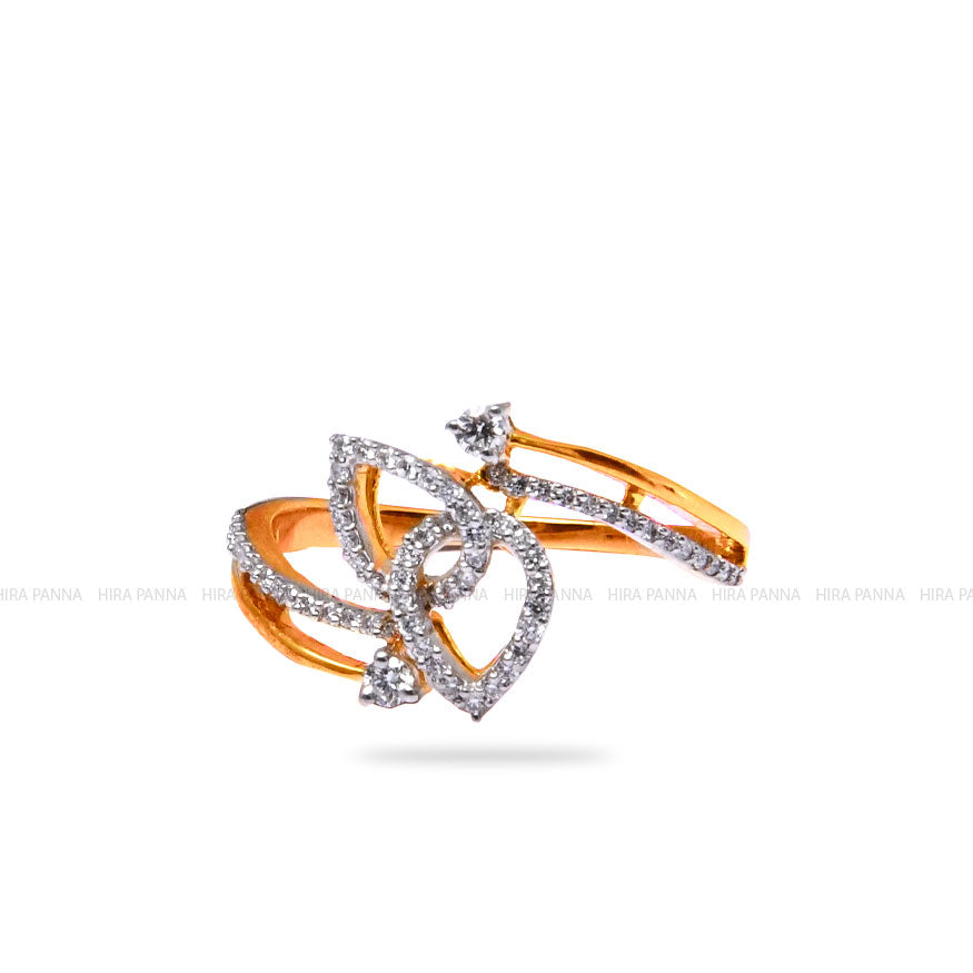 Diamond Gold Finish Ring