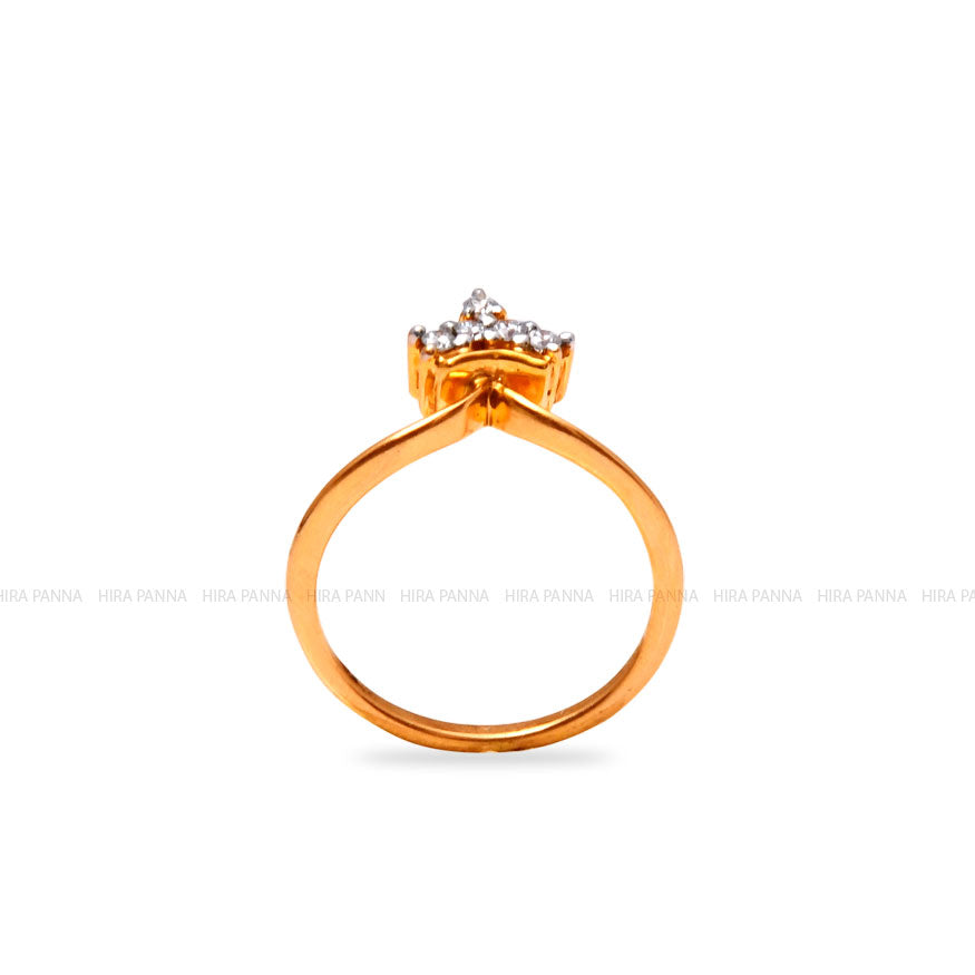 Diamond Gold Finish Ring