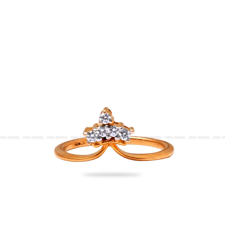 Diamond Gold Finish Ring