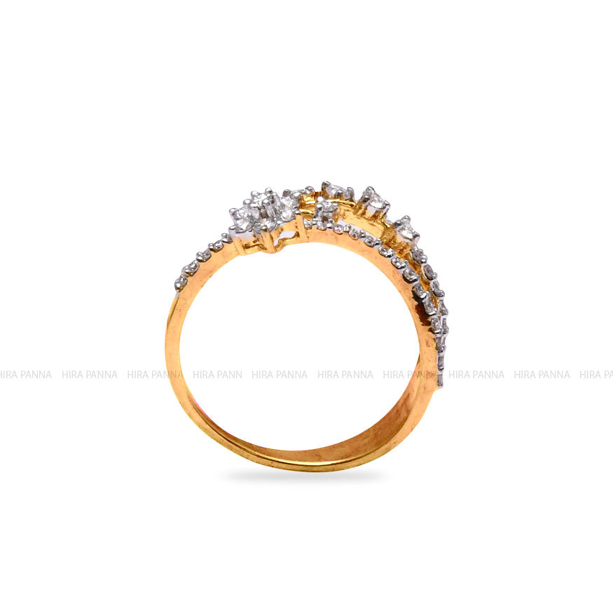 Diamond Gold Finish Ring