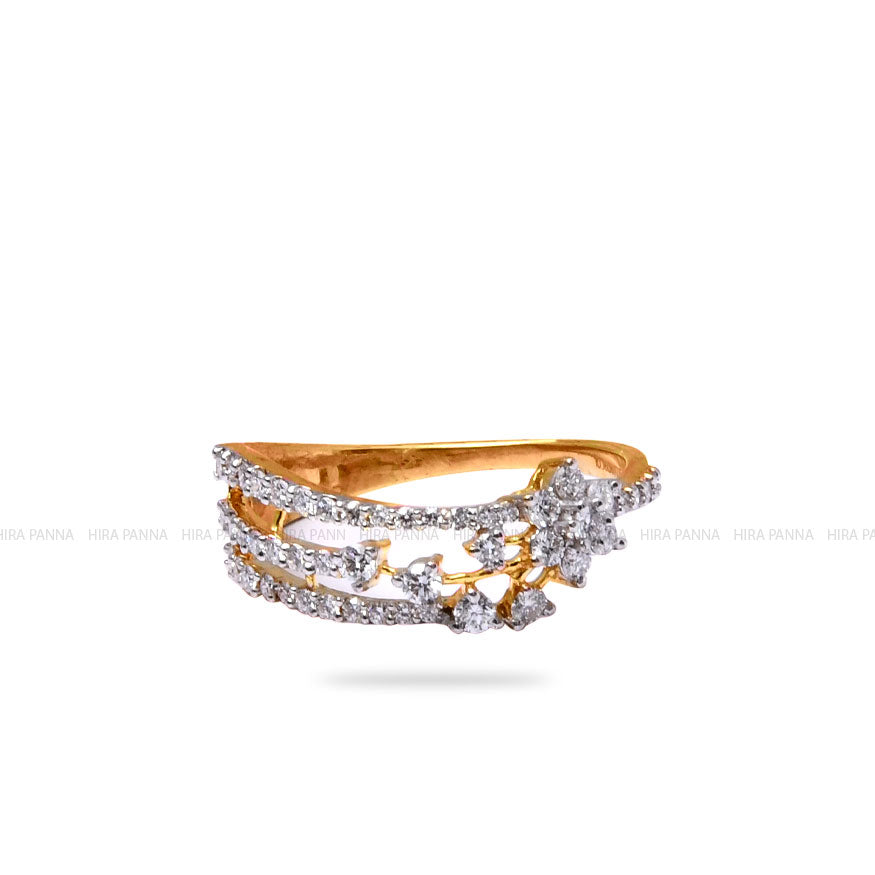 Diamond Gold Finish Ring