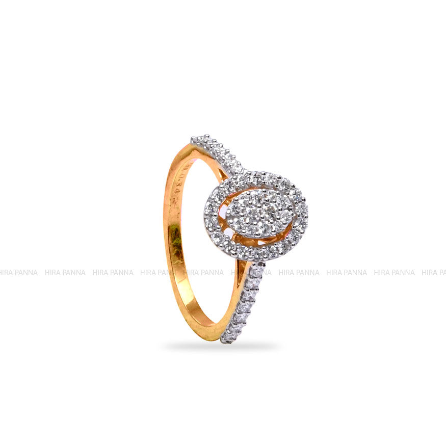 Diamond Gold Finish Ring