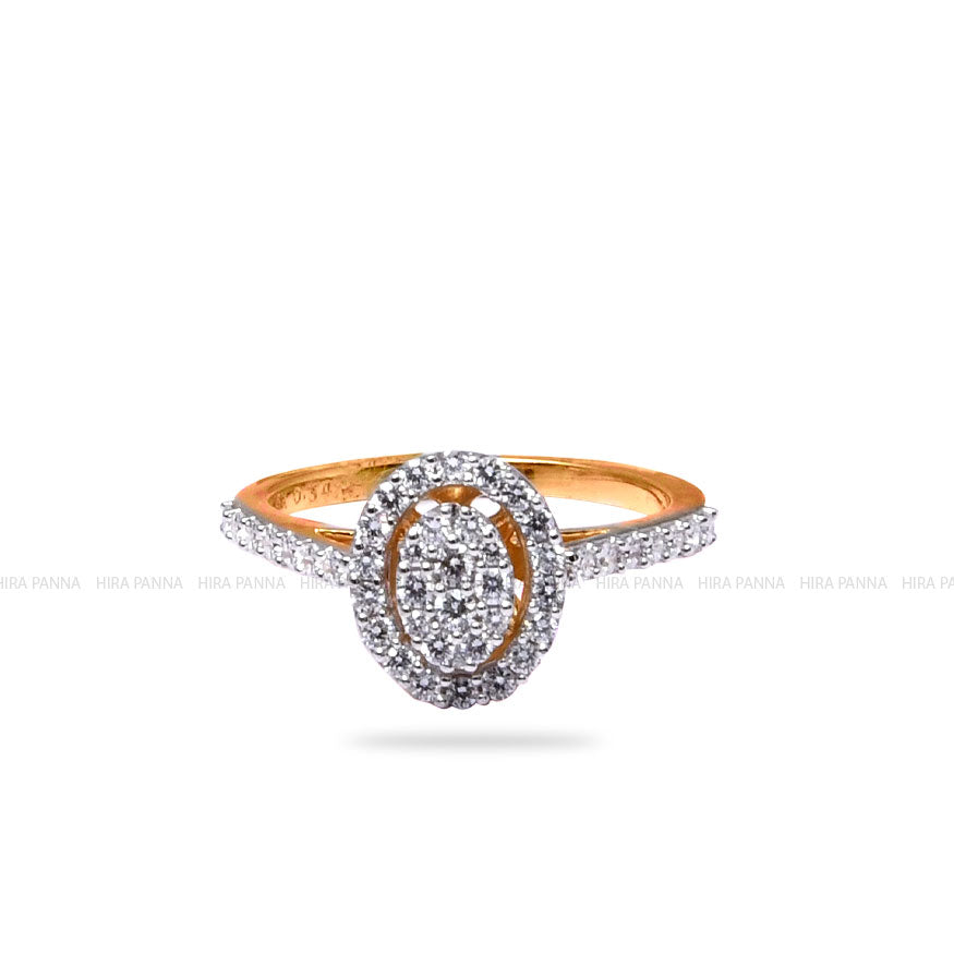 Diamond Gold Finish Ring