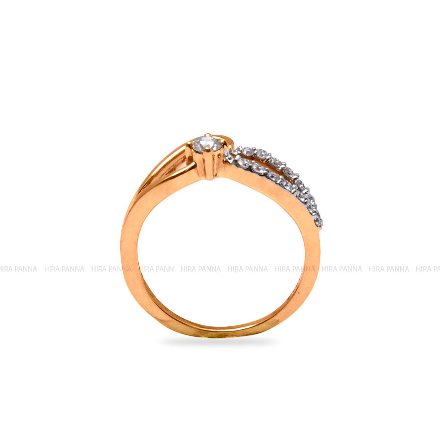 Diamond Gold Finish Ring