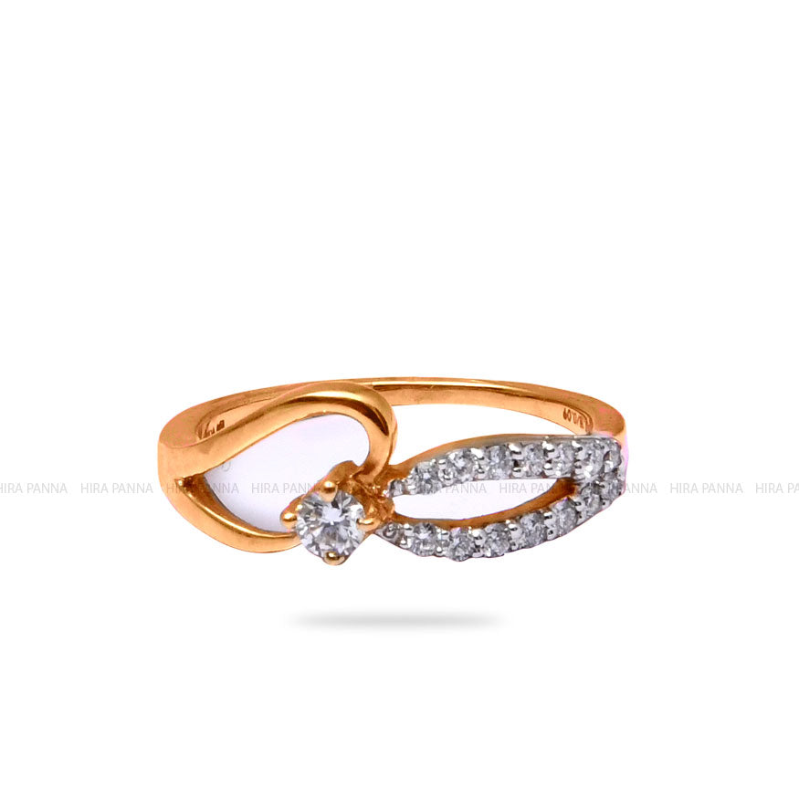 Diamond Gold Finish Ring