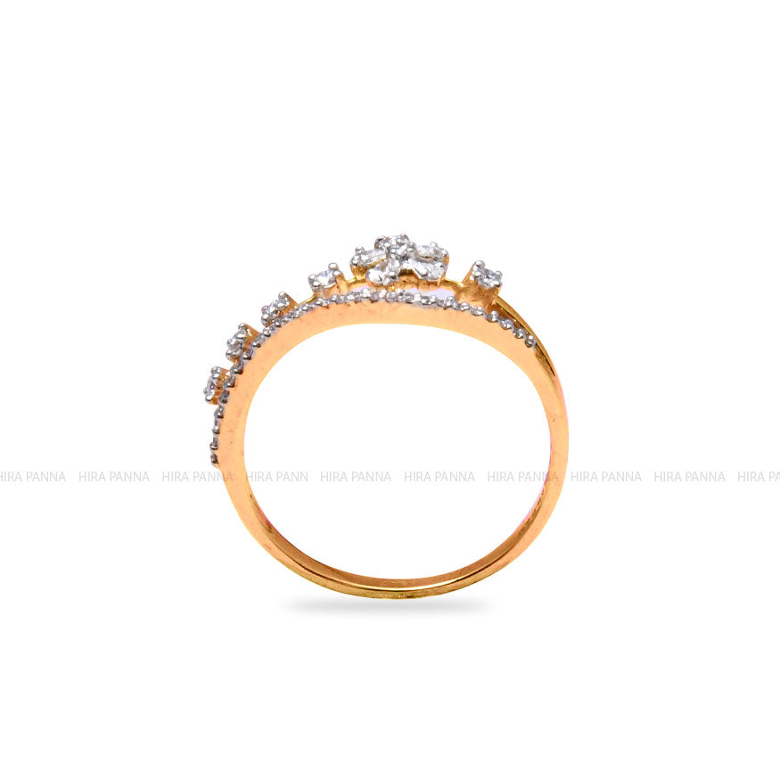 Diamond Gold Finish Ring