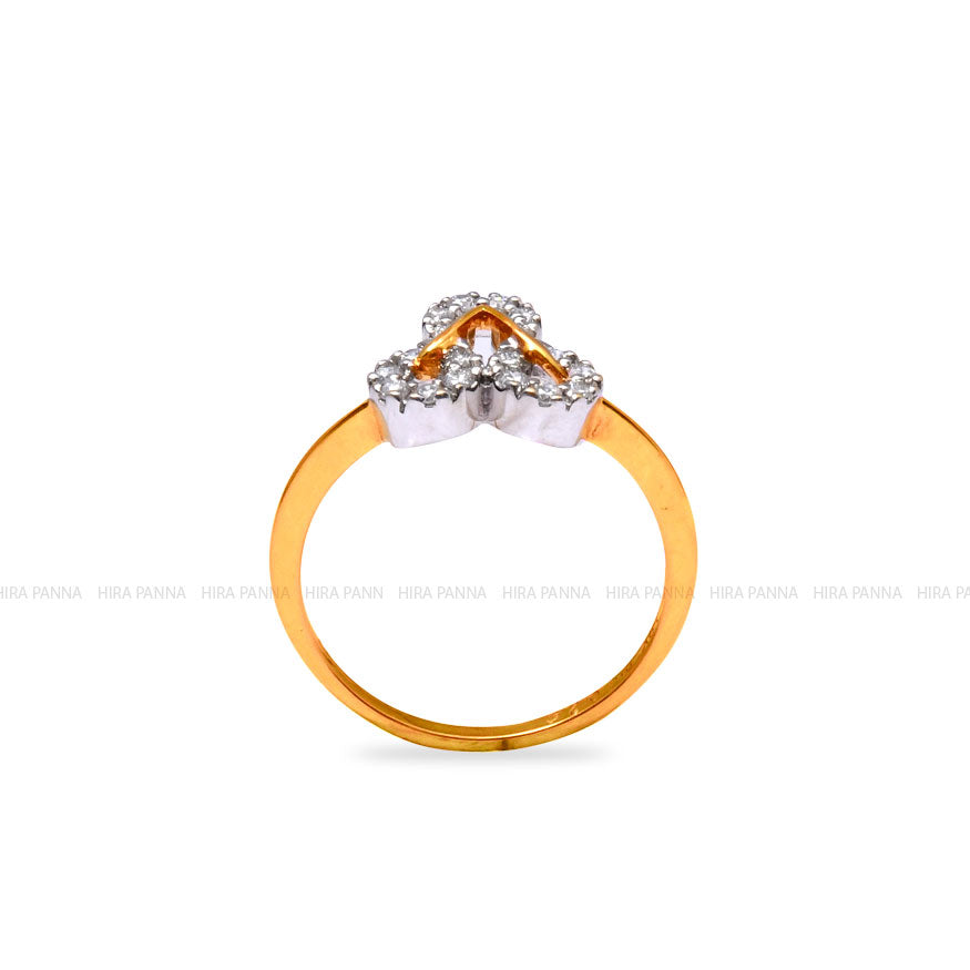 Diamond Gold Finish Ring