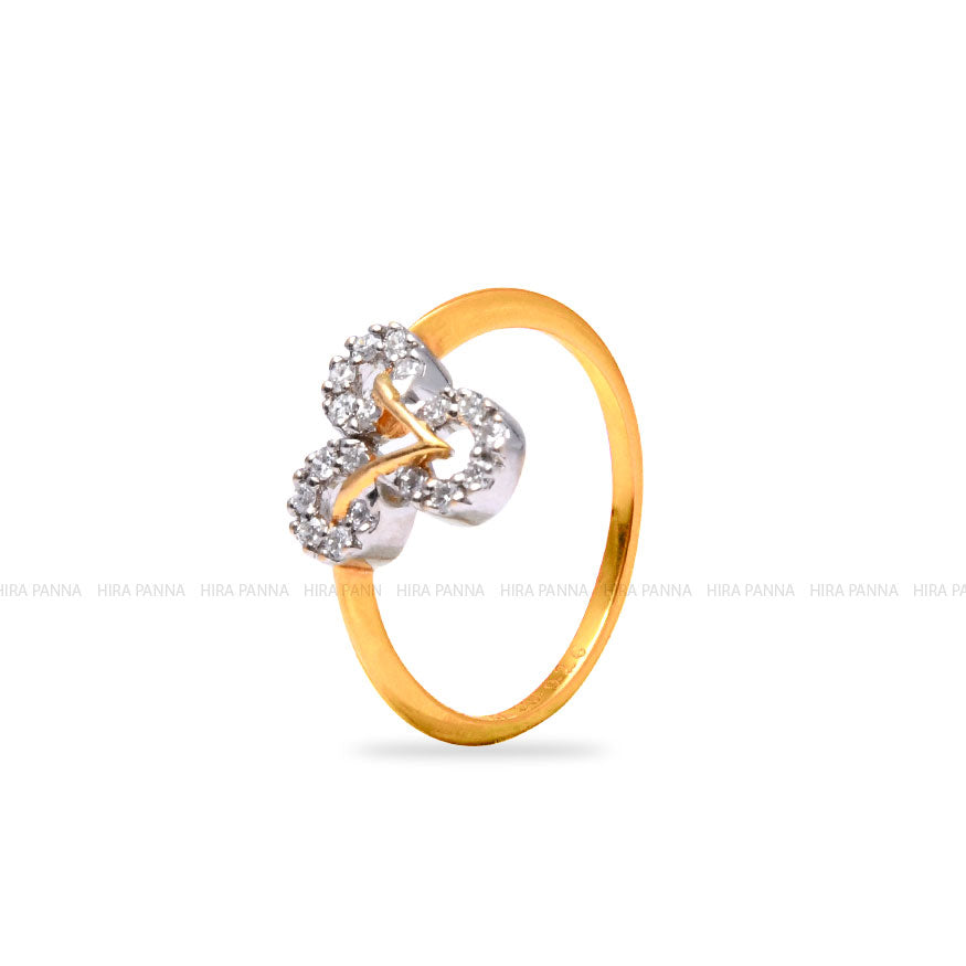 Diamond Gold Finish Ring