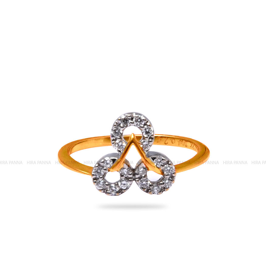 Diamond Gold Finish Ring