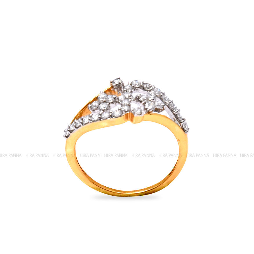 Diamond Gold Finish Ring