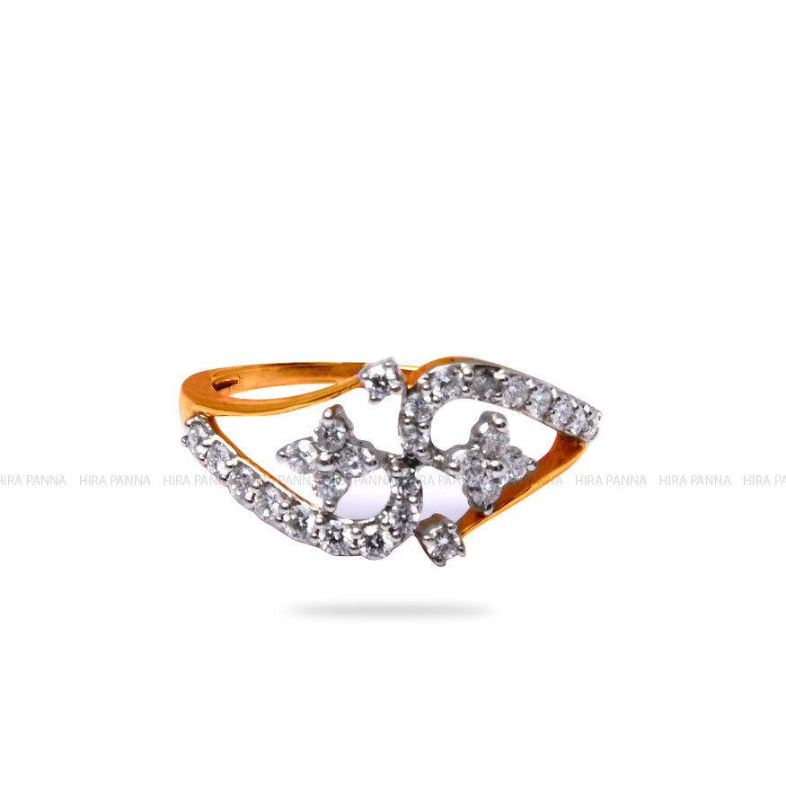 Diamond Gold Finish Ring