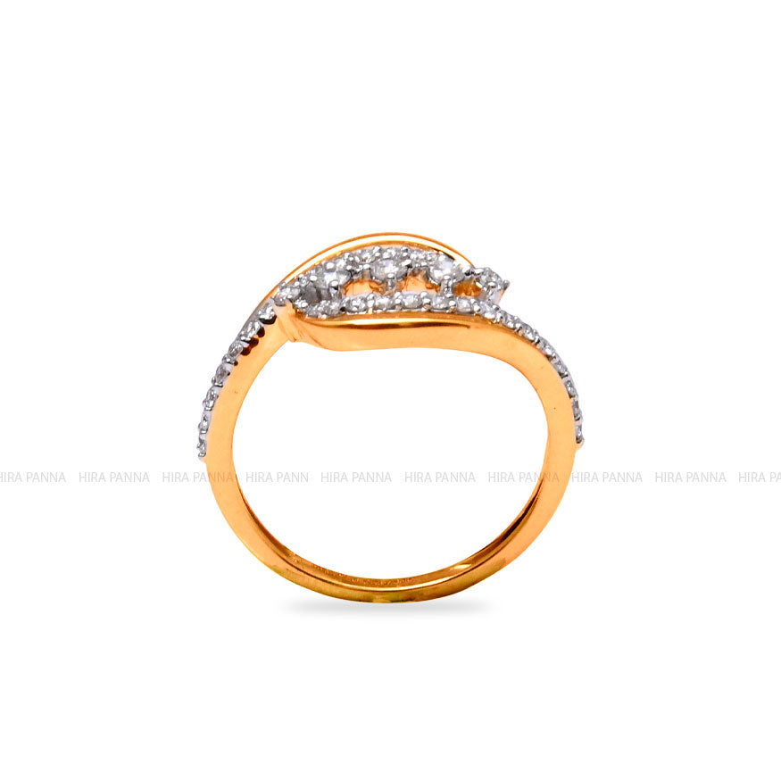 Diamond Gold Finish Ring