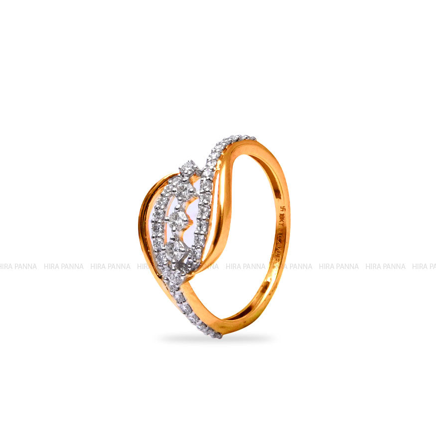 Diamond Gold Finish Ring