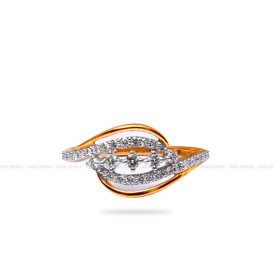 Diamond Gold Finish Ring