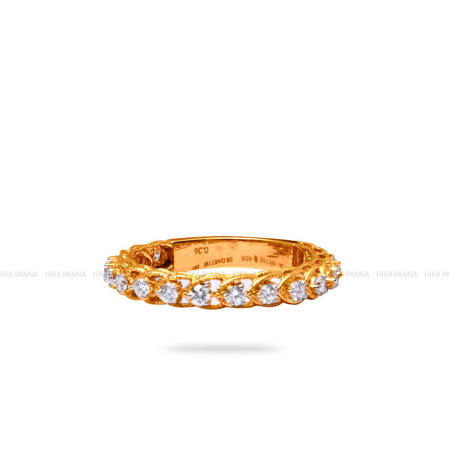 Diamond Gold Finish Ring