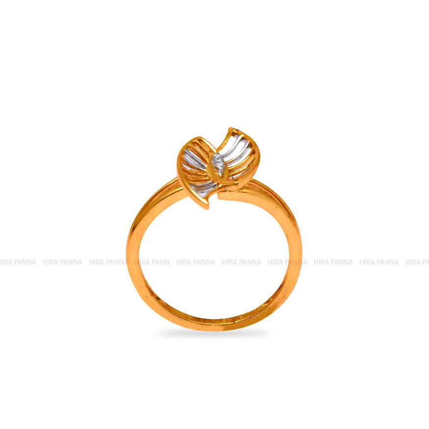 Diamond Gold Finish Ring