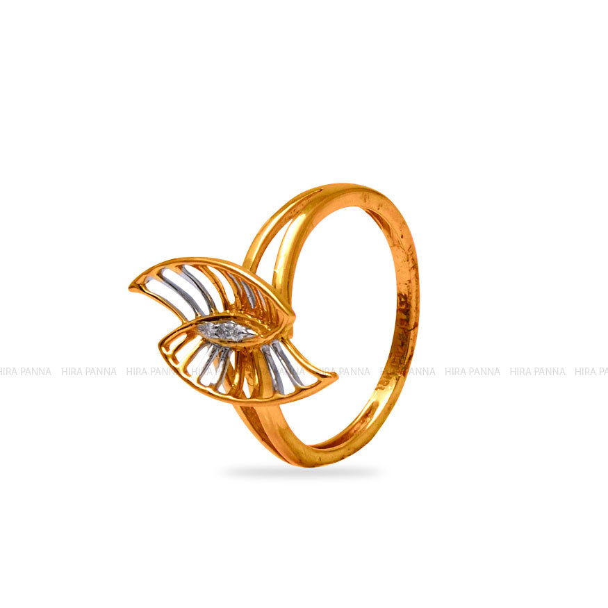 Diamond Gold Finish Ring