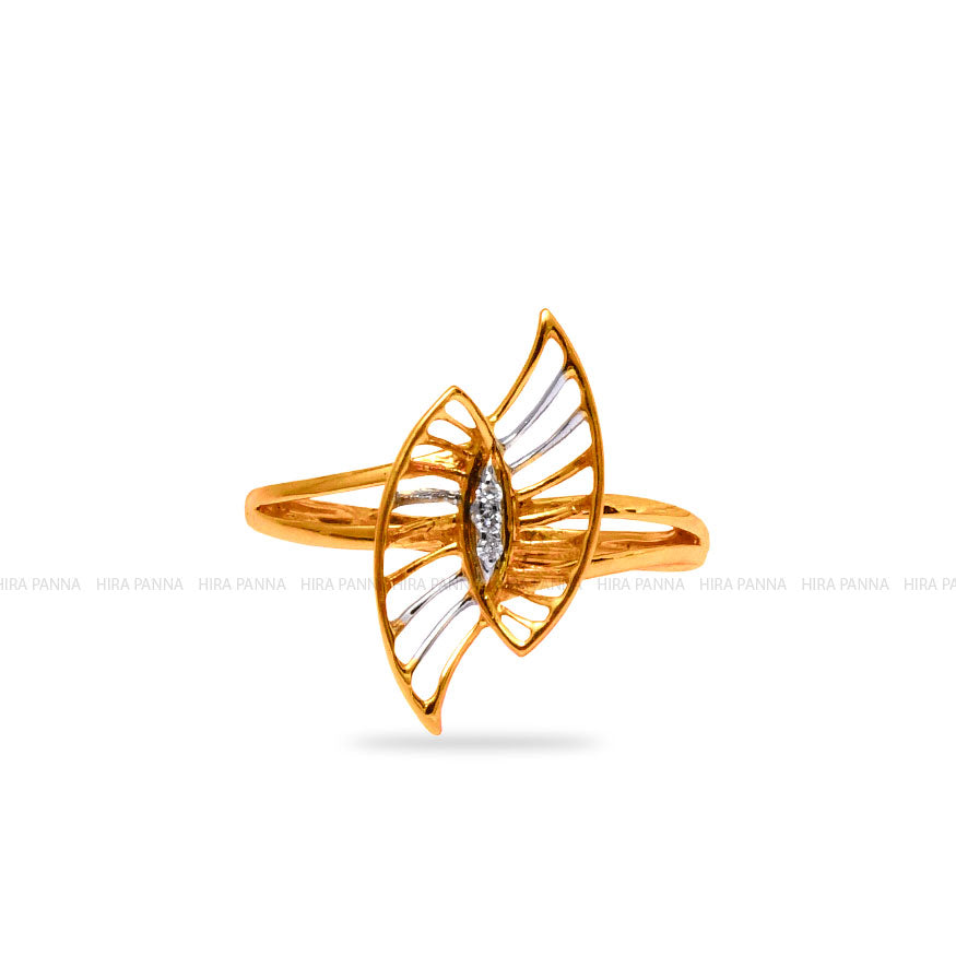 Diamond Gold Finish Ring