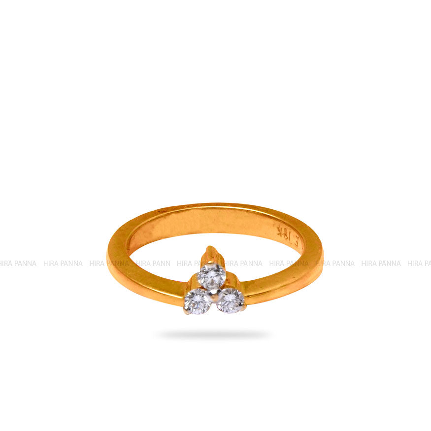 Diamond Gold Finish Ring