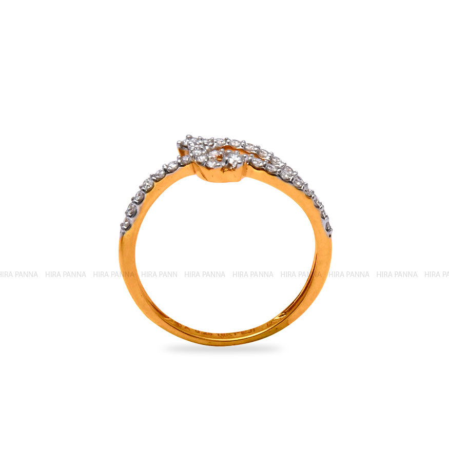 Diamond Gold Finish Ring