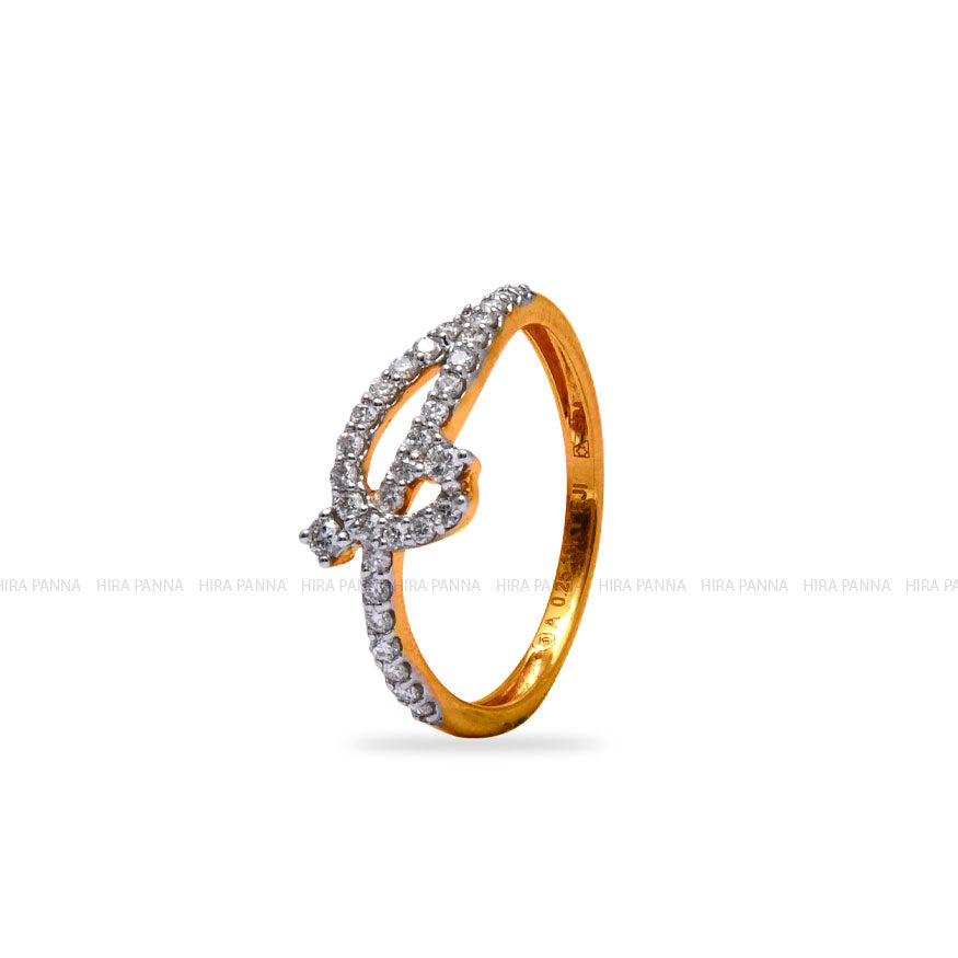 Diamond Gold Finish Ring