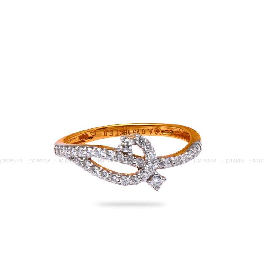 Diamond Gold Finish Ring