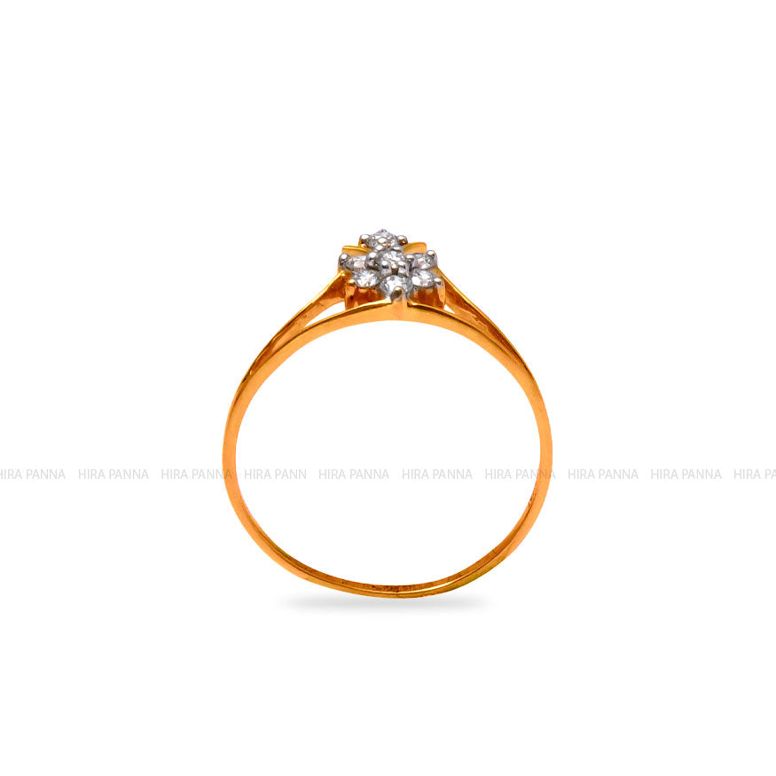 Diamond Gold Finish Ring