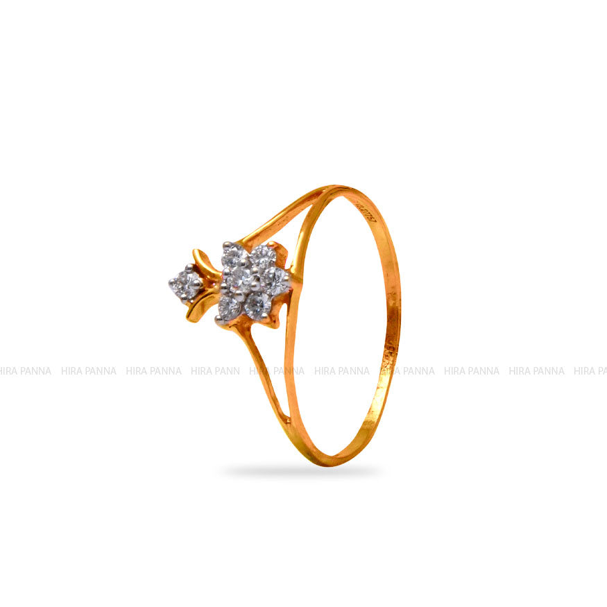 Diamond Gold Finish Ring