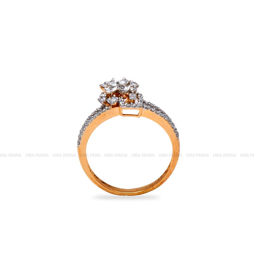 Diamond Gold Finish Ring