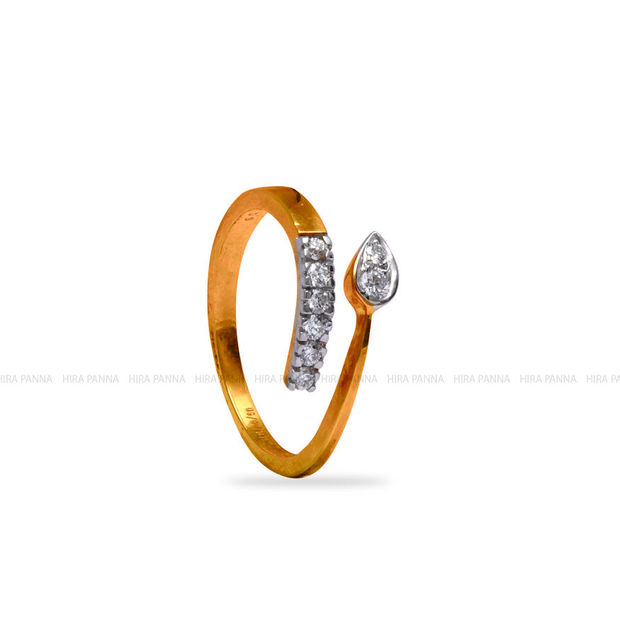 Diamond Gold Finish Ring