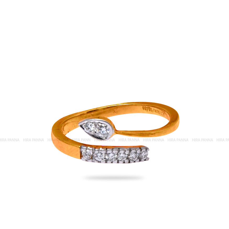 Diamond Gold Finish Ring