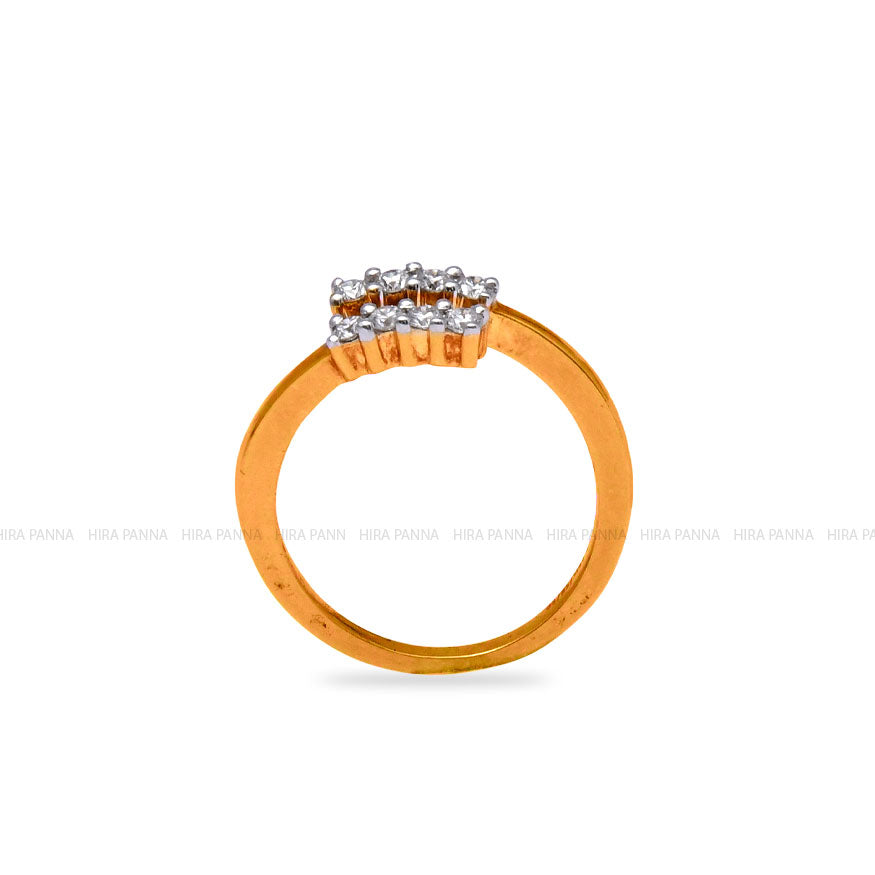 Diamond Gold Finish Ring