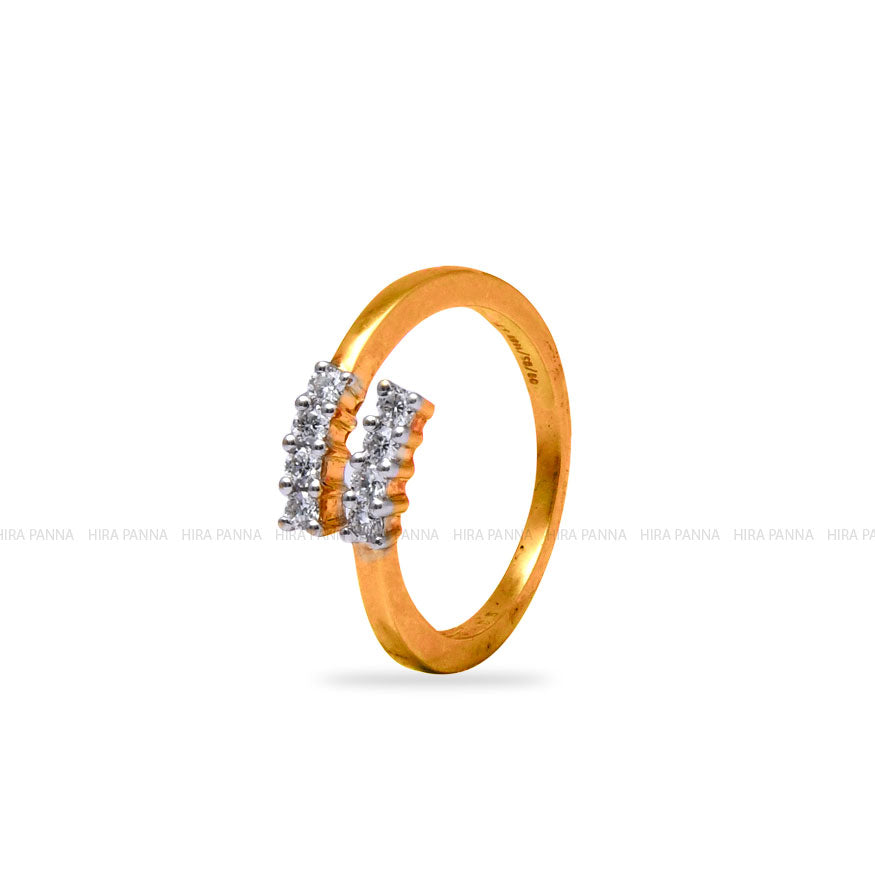 Diamond Gold Finish Ring