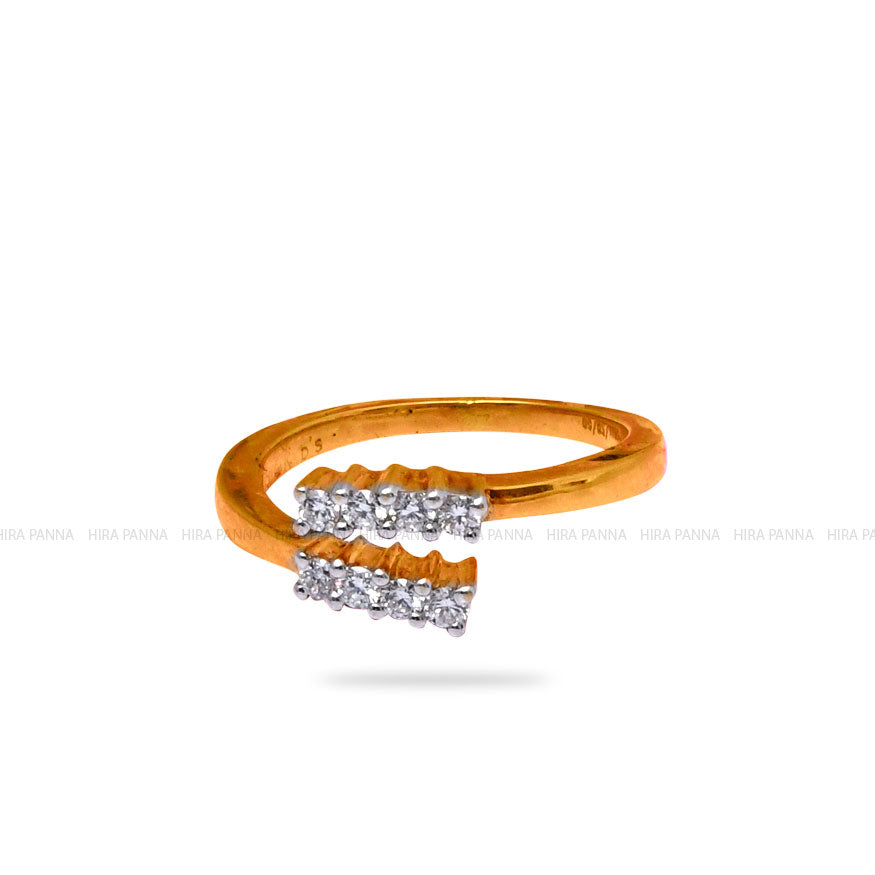 Diamond Gold Finish Ring