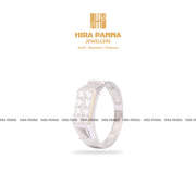 White Polish Diamond Ring