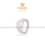 White Polish Diamond Ring