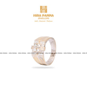 White Polish Diamond Ring