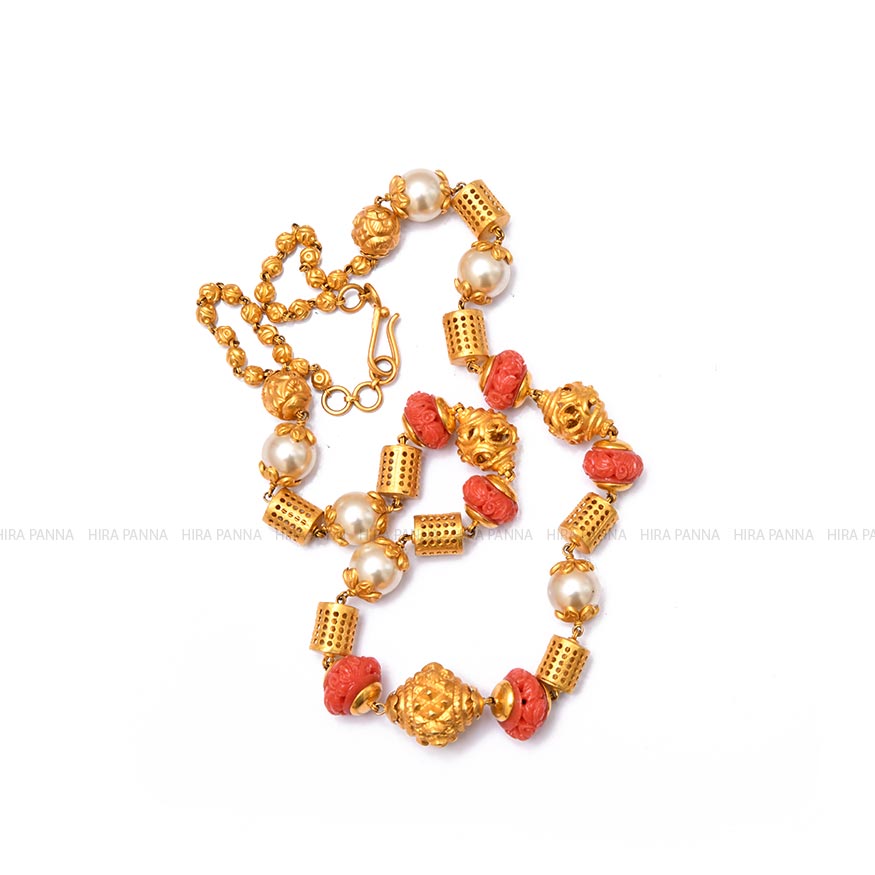 Antique Coral Fancy Mala