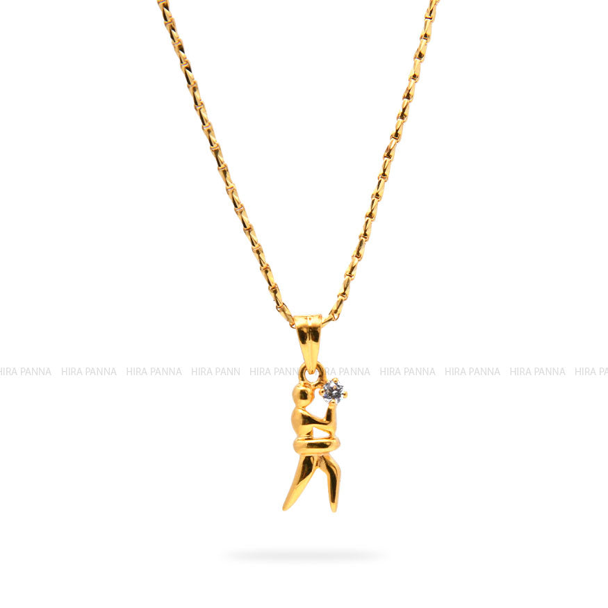 Gold Solitaire Pendant