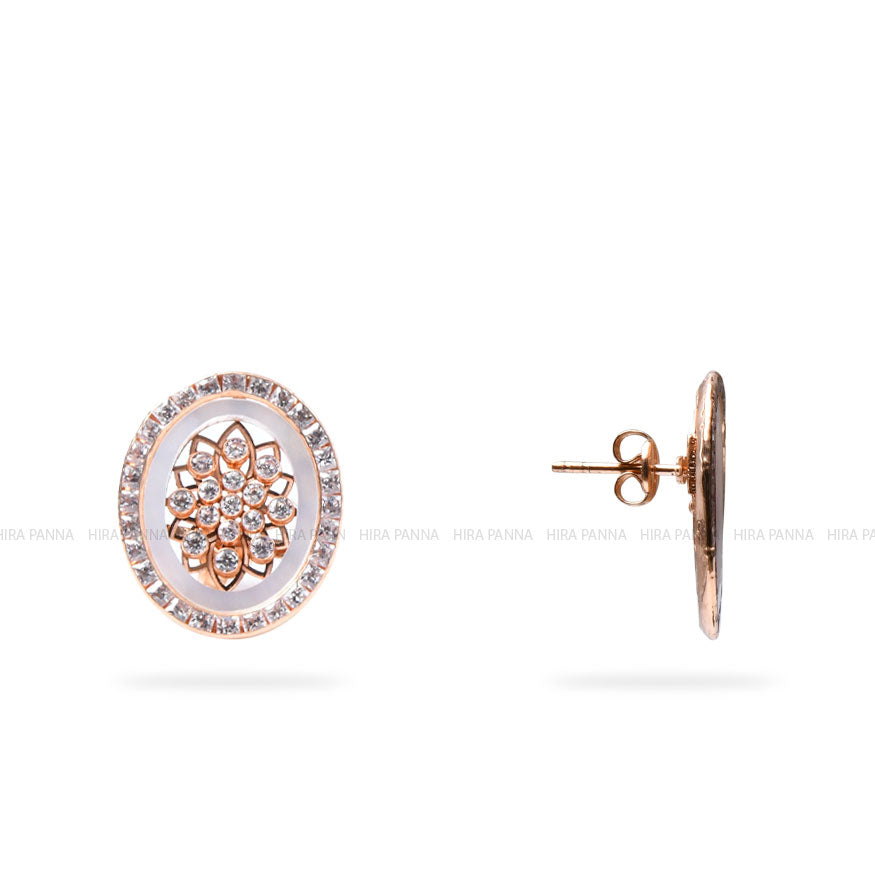 Rose Gold Pendant & Earring