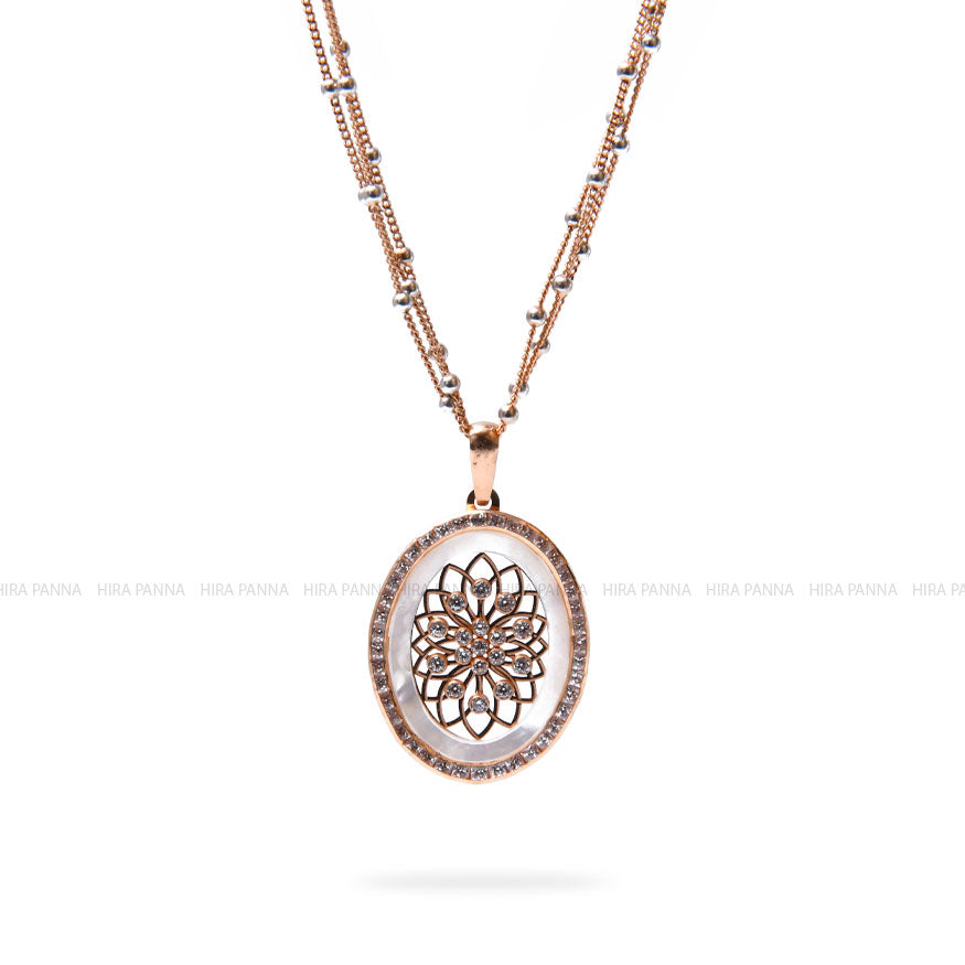 Rose Gold Pendant & Earring