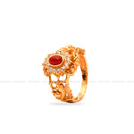 Pagadam Ring Designs Gold Coral Ring Coral Gemstone Ring Pagadam