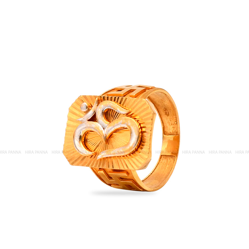 Plain OM & Swastik Ring