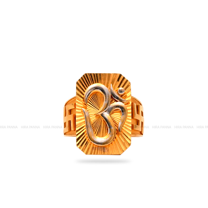 Plain OM & Swastik Ring