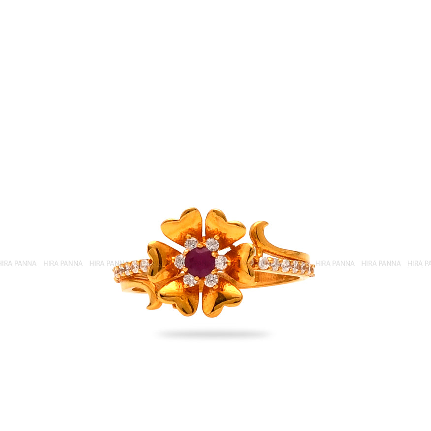 High Polish Floral Ring